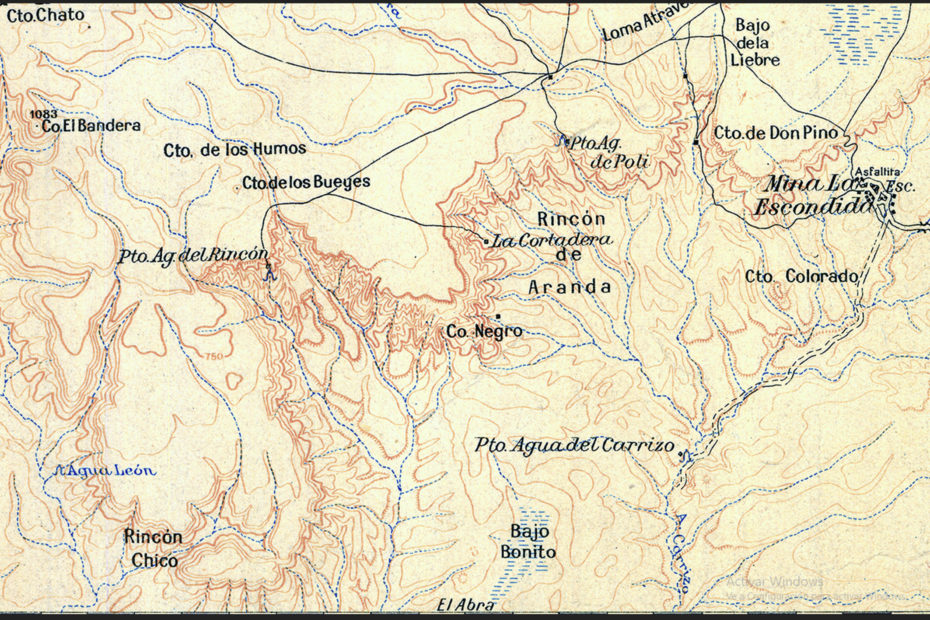 Auca Mahuida - 1945 - Carta topográfica REC ed